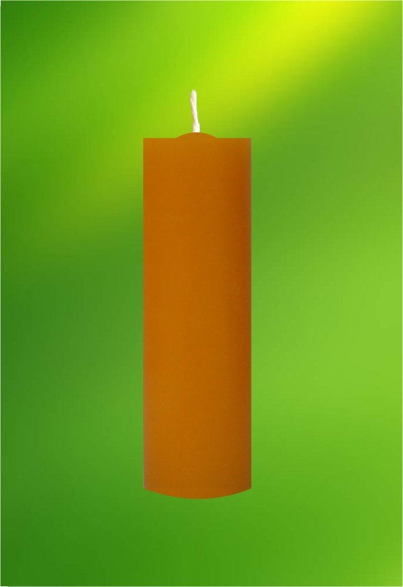 vela votiva laranja