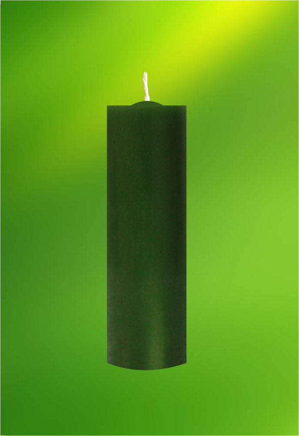 vela votiva verde